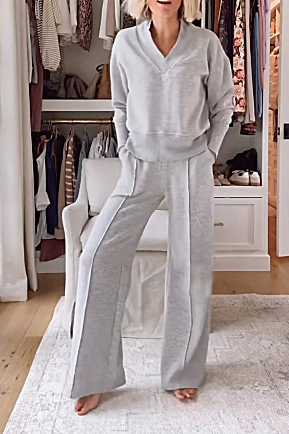 Tvådelat Set Dam Elegant Hållbar Polyester Elastan