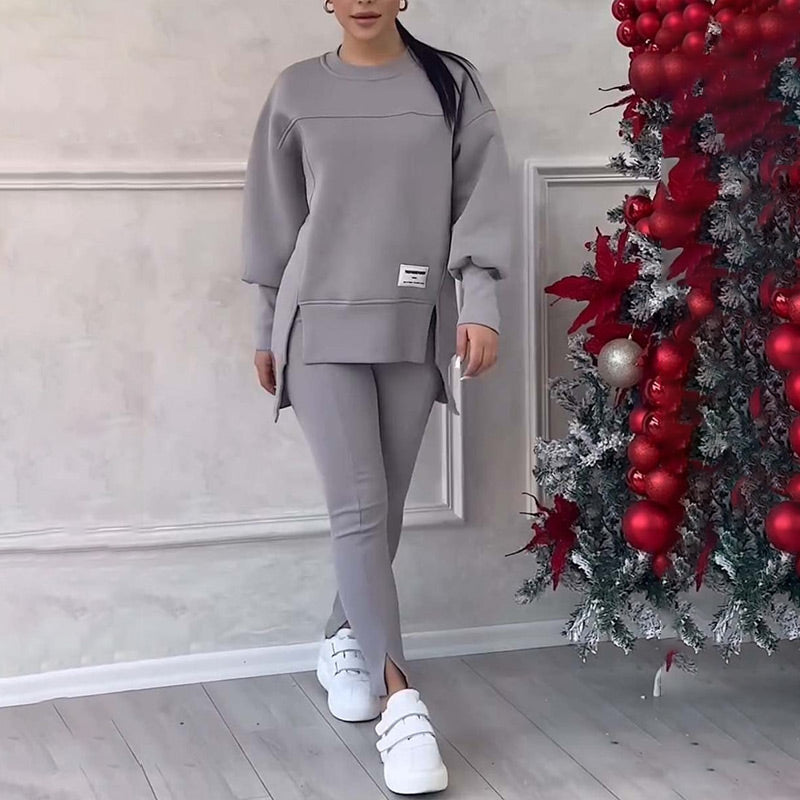Alvobutik ™ - Avslappnat set med sweatshirt och leggings för kvinnor