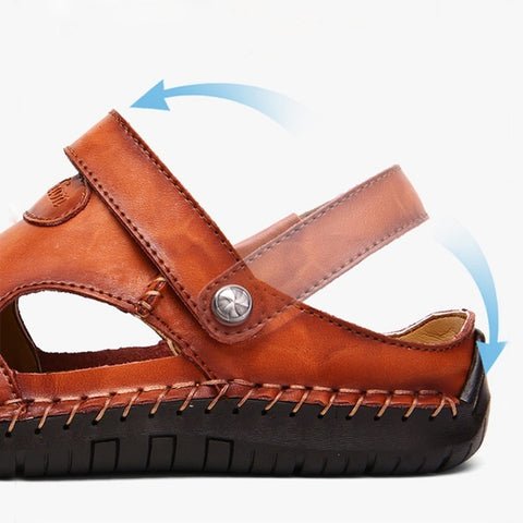 Sandalias transpirables de cuero suave para exteriores Alvobutik™ para hombre