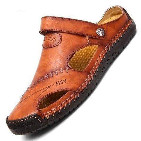 Sandalias transpirables de cuero suave para exteriores Alvobutik™ para hombre