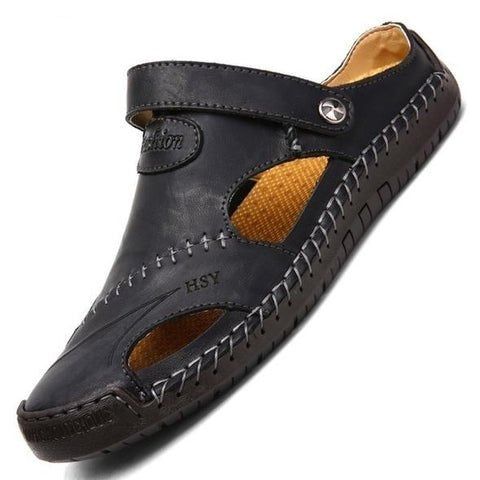 Sandalias transpirables de cuero suave para exteriores Alvobutik™ para hombre