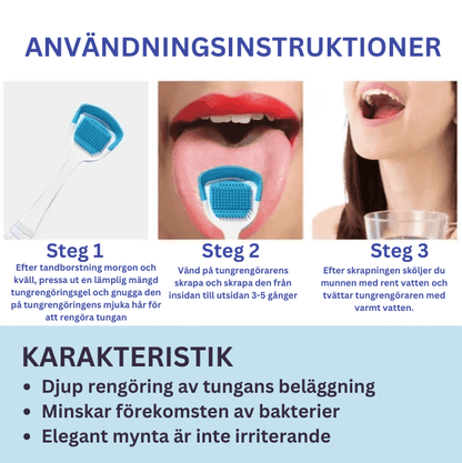 Alvobutik ™ - Set med gel för rengöring av tungan