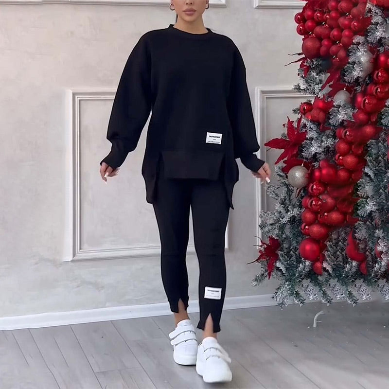 Alvobutik ™ - Avslappnat set med sweatshirt och leggings för kvinnor