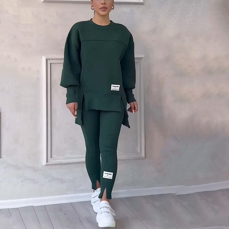 Alvobutik ™ - Avslappnat set med sweatshirt och leggings för kvinnor