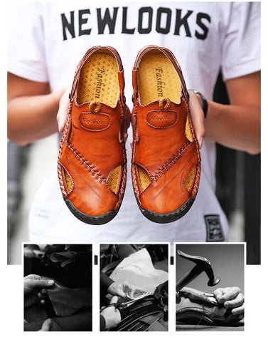 Alvobutik™ Mjukt läder för män som andas utomhus sandaler