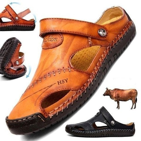 Alvobutik™ Mjukt läder för män som andas utomhus sandaler